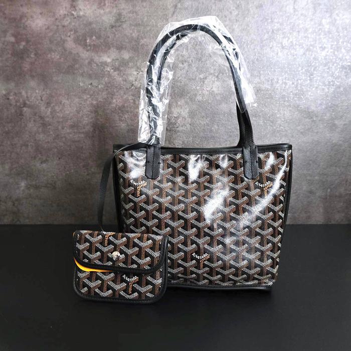 GOYARD MINI ANJOU BLACK & TAN