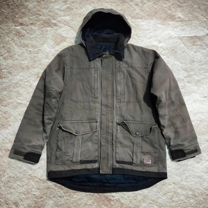 jaket vintage parka duck canvas VETEMENS SUPER TUFF quilted tebal alternatif carhartt coklat size XX