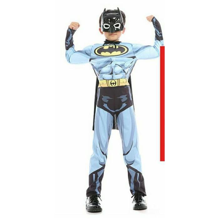 Kostum Batman II Anak Busa Otot Superhero Cosplay Ultah Impor