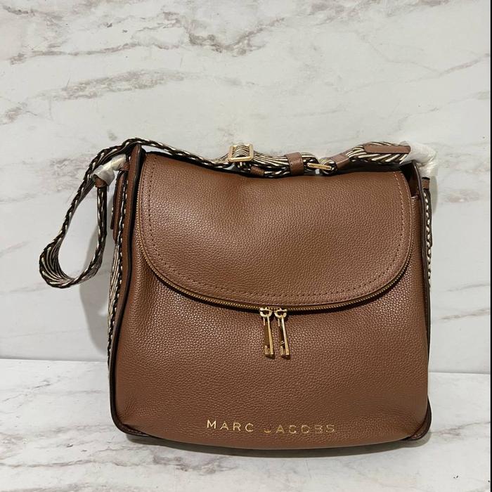 MJ Groove Hobo Bag Large Webbing Strap Leather