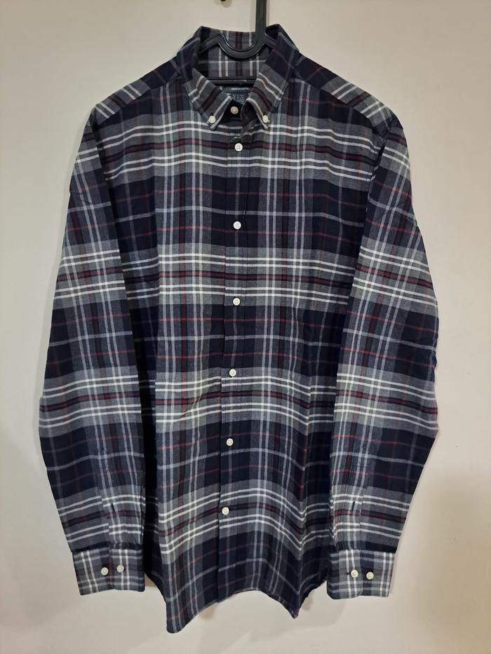 H&M HnM Shirt / Kemeja Kotak - Kotak Cotton Flannel Pria size M fit L Preloved