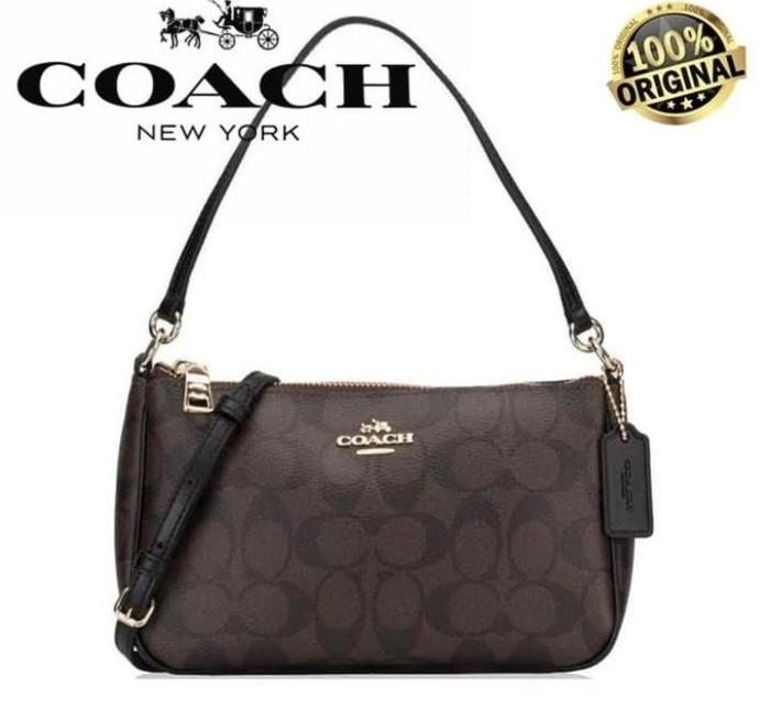 Tas CC F58321 BAG OUTLET SIGNATURE TOP HANDLE-Black