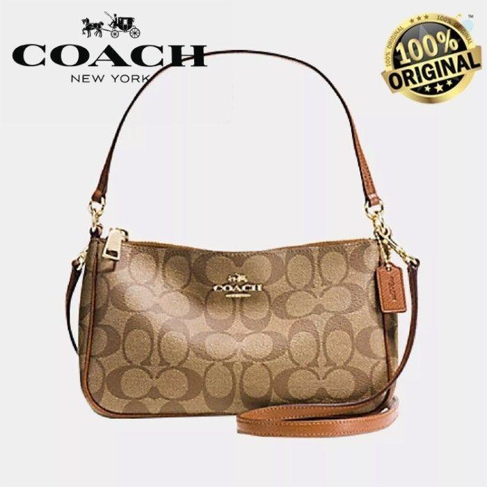 Tas CC F58321 BAG OUTLET SIGNATURE TOP HANDLE-Khaki