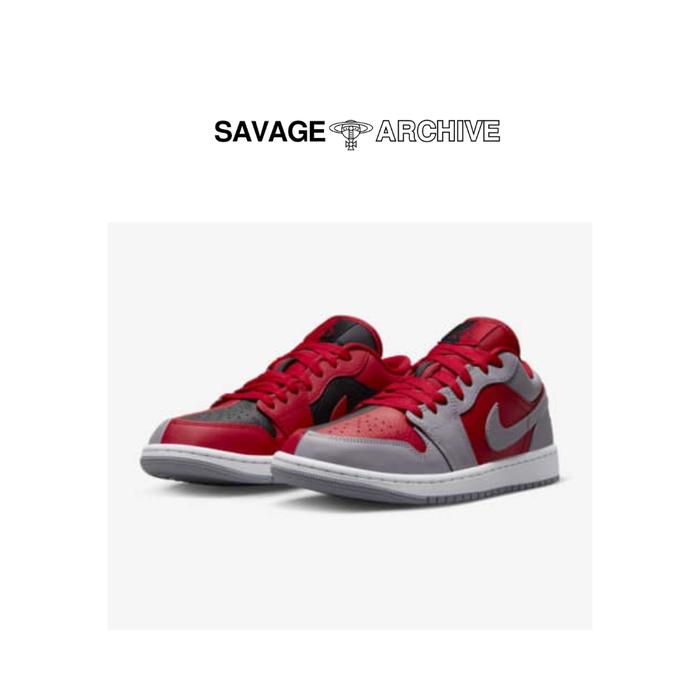 AIR JORDAN 1 LOW SE SPLIT GREY GYM RED