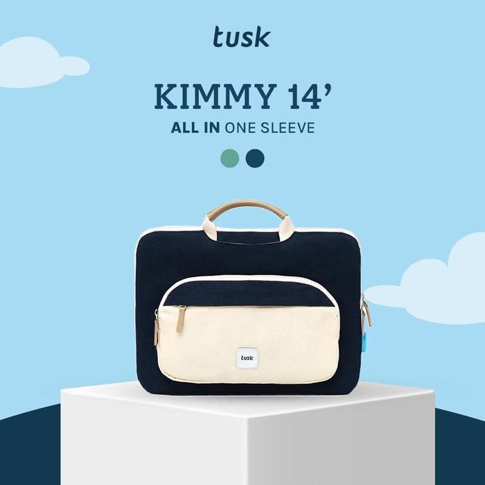 Tusk Kimmy 14 Navy - Tas Laptop Jinjing muat Charger ORIGINAL