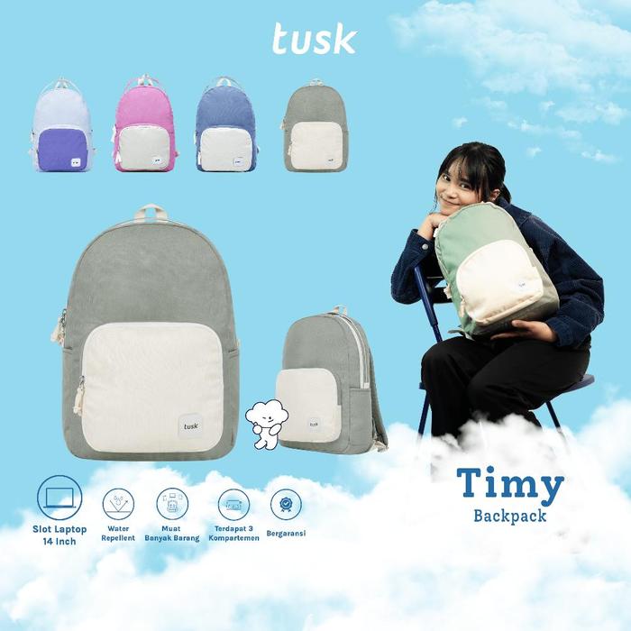 Tusk Timy - Tas Ransel Sekolah Muat Tablet 13 Inch ORIGINAL