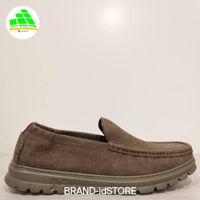 Andrew Original Sepatu Pria Casual Slip-on FIGARO Kulit Asli 100% Warna Olive
