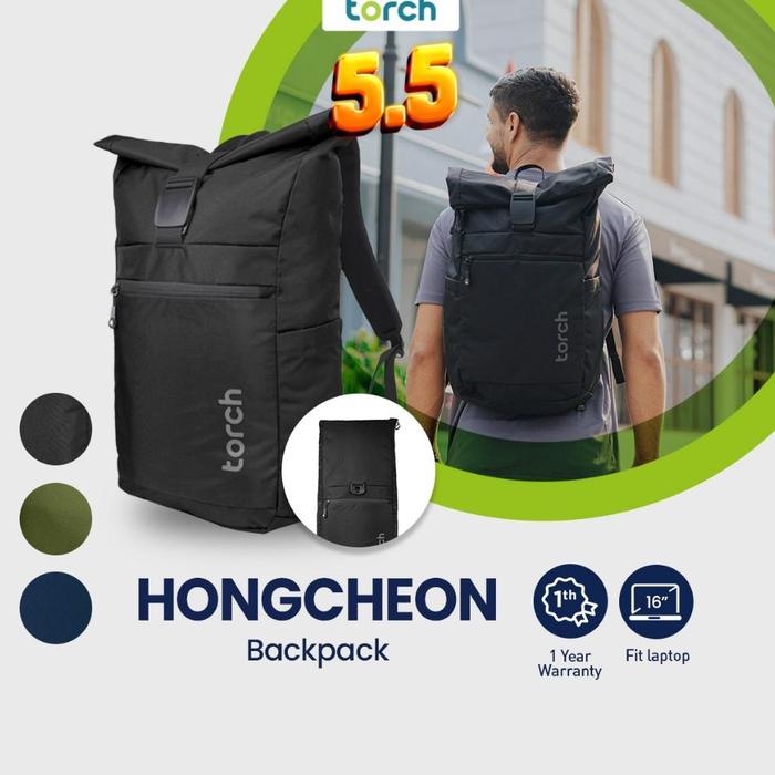 ORIGINAL TORCH Hongcheon Tas Ransel Punggung Sekolah Kerja Travelling
