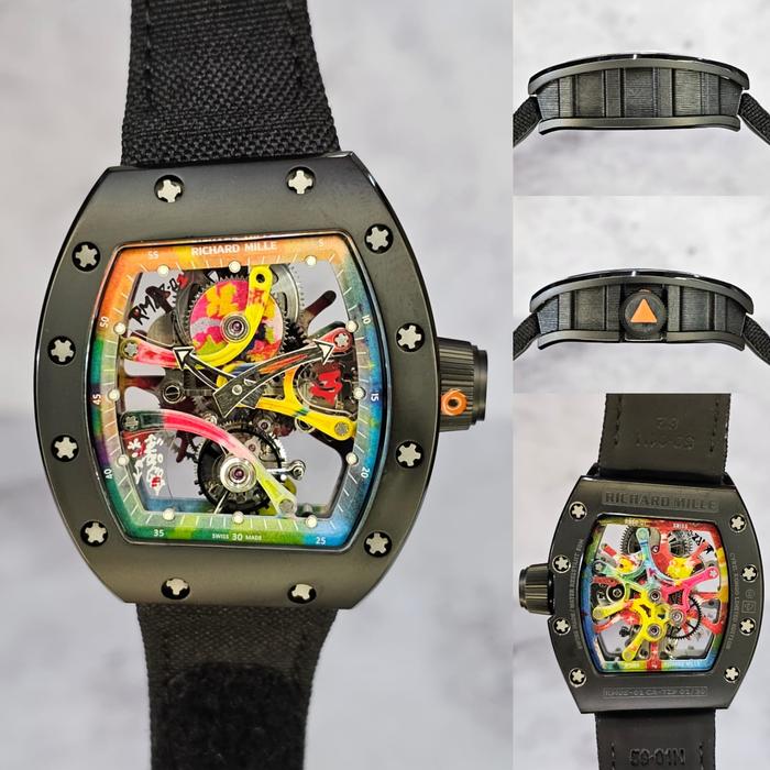 Jam tangan Automatic Swiss Tourbillon RM 68-01 Cyril Kongo fullset