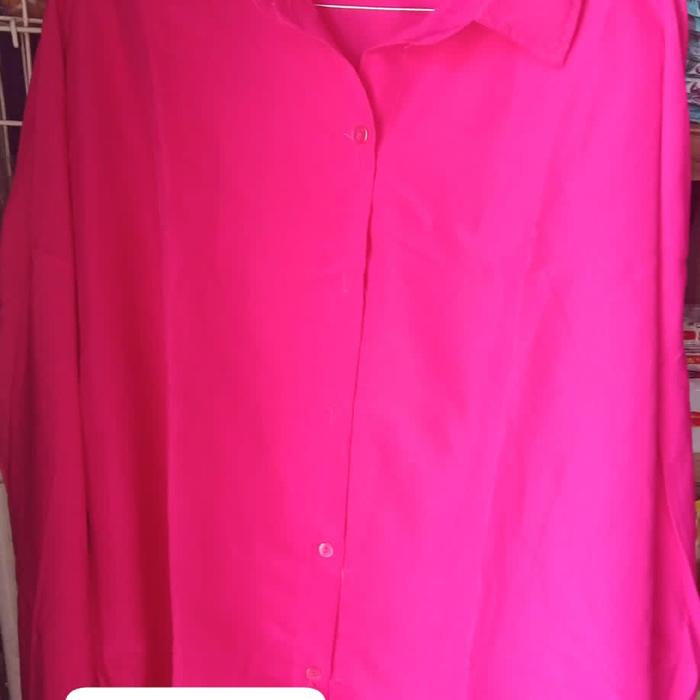 Kemeja Zara Polos Warna Candy Pink