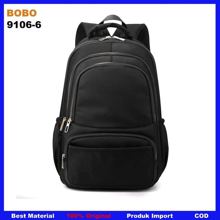 BOBO 9106-6 Ransel laptop 16 inci tas wanita Waterproof tas nilon Tas