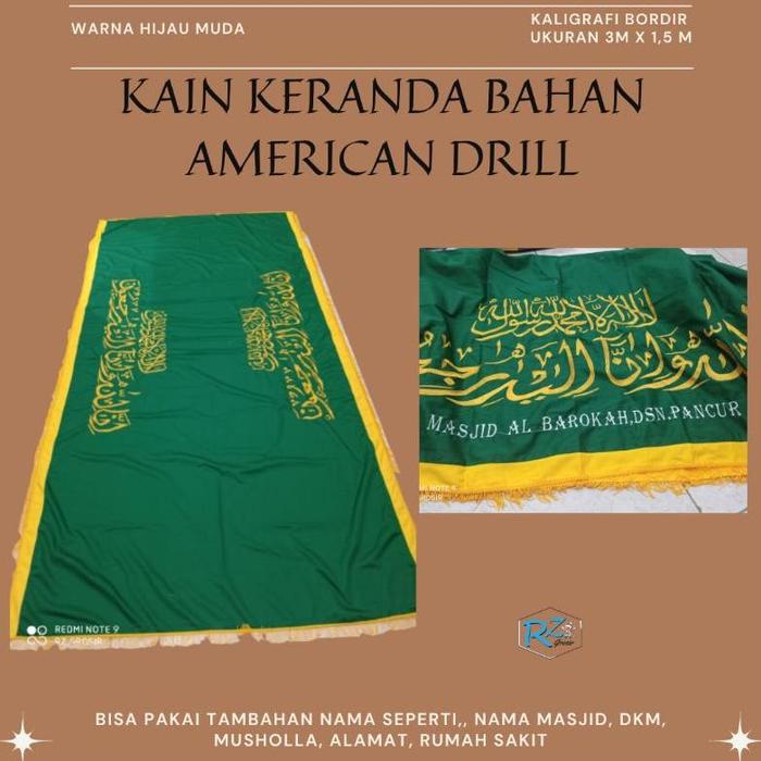 rz grosir TUTUP KERANDA KALIGRAFI BAHAN TEBAL (DRILL)