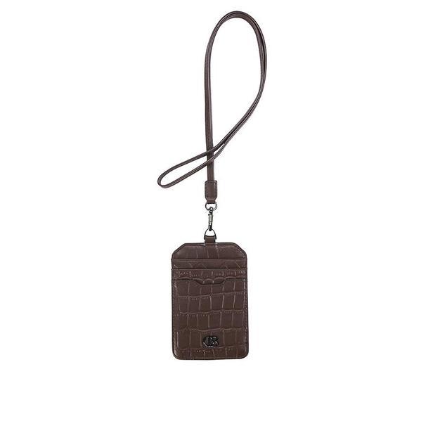 ORIGINAL Obermain Tag Holder Pria AUSTIN ID TAG HOLDER Dark Brown