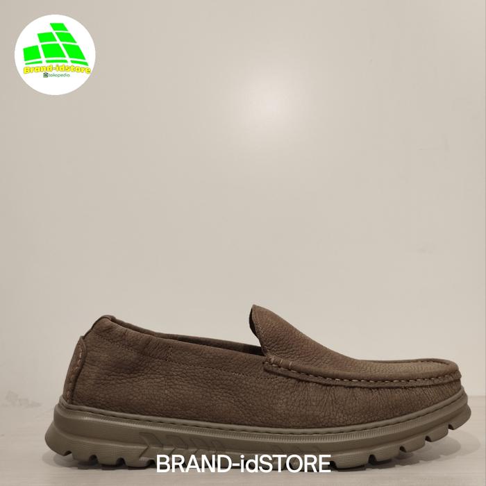 Andrew Original Sepatu Pria Casual Slip-on FIGARO Kulit Asli 100% Warna Coffee