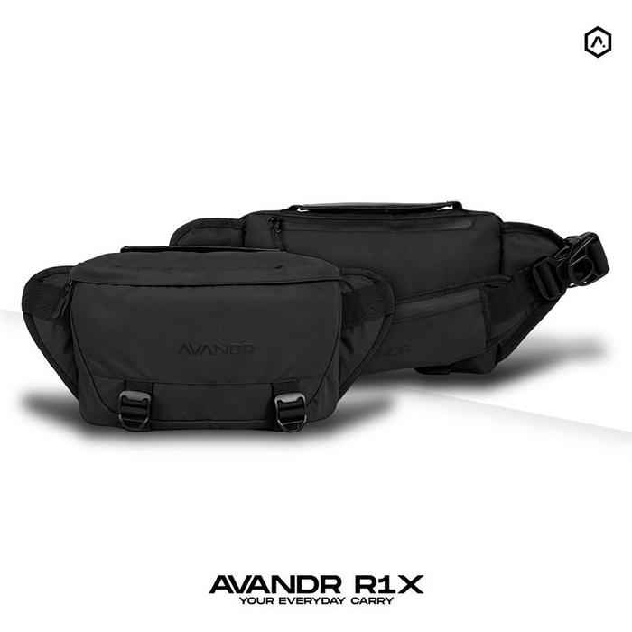 ORIGINAL AVANDR R1X Waist Bag Pria Waterproof Tas Pinggang Banyak Slot