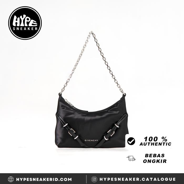 Tas GIVENCHY VOYOU SILVER BLACK CHAIN SHOULDER BAG 100% ORIGINAL