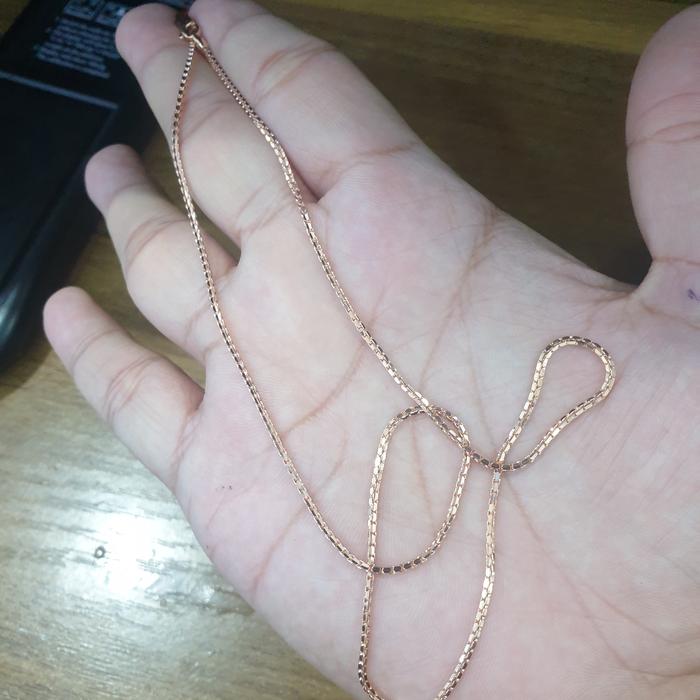kalung italy santa rosegold 750