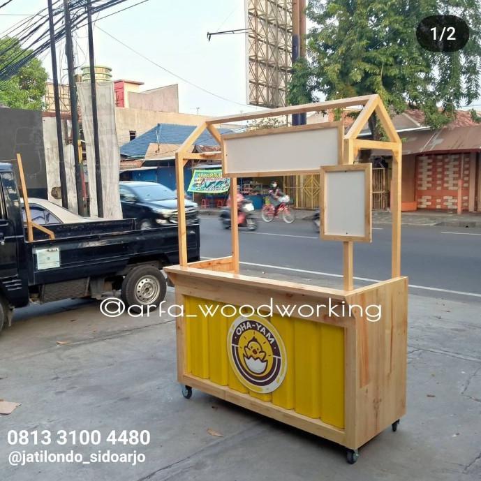 Nota Kwitansi Booth Rombong Kayu Semi Kontainer ukuran 150cm