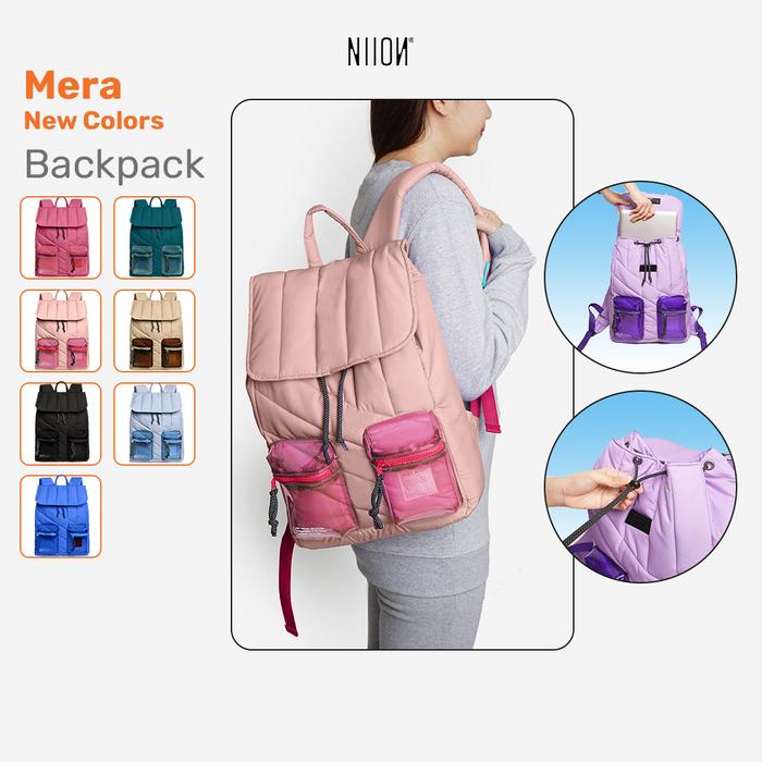 Tas Ransel Laptop 15inch Pria Wanita Niion Mera Pattern Collection