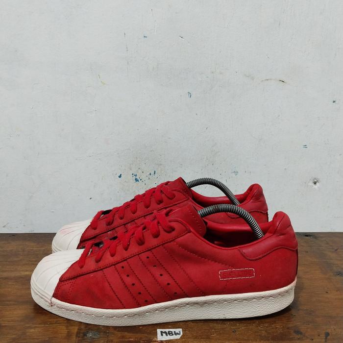 sepatu second ori adidas superstar 80s scarlet size 43⅓