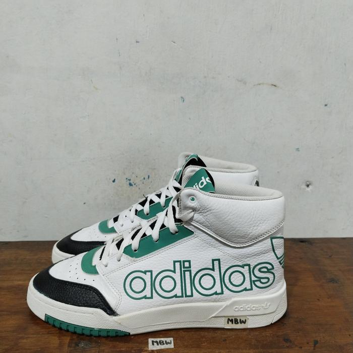 sepatu second ori adidas drop step high white hazy green size 43⅓