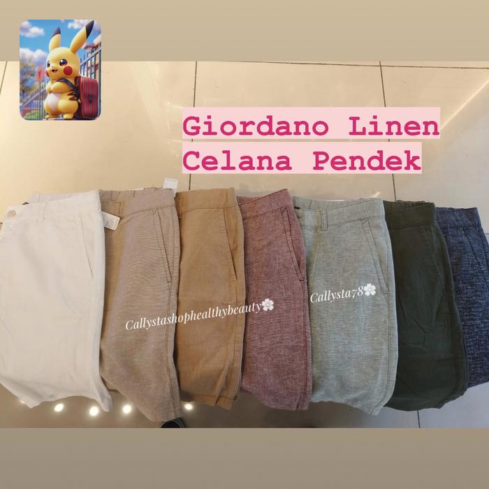 Giordano Celana Pendek Pria Linen Cotton from 649k