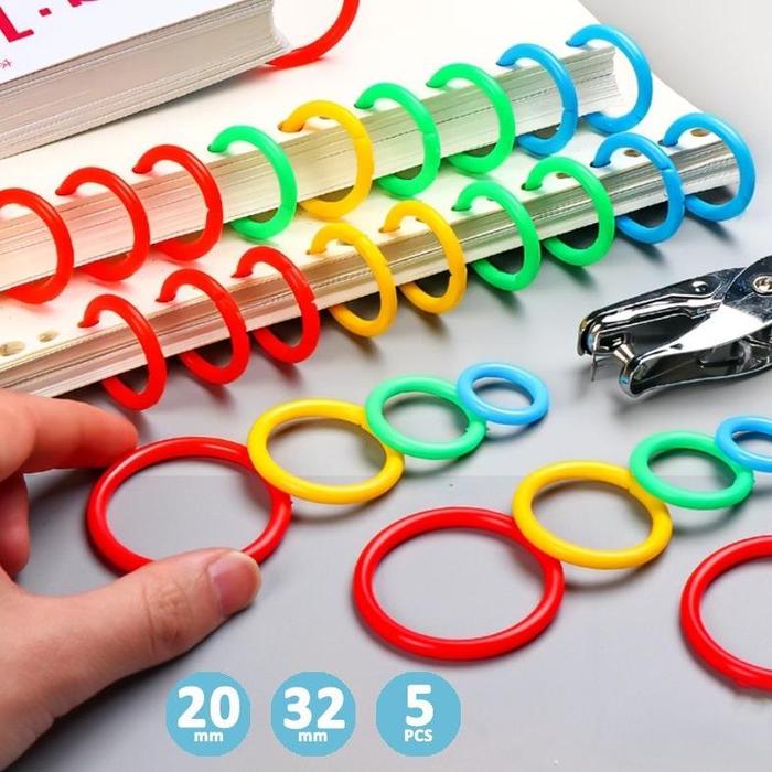 5 pcs lepas cincin mengikat cincin pengikat cincin coil cincin