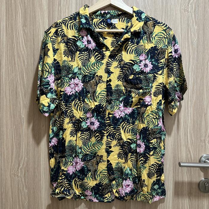 Preloved Kemeja Resort Pria H&M HNM Kuning