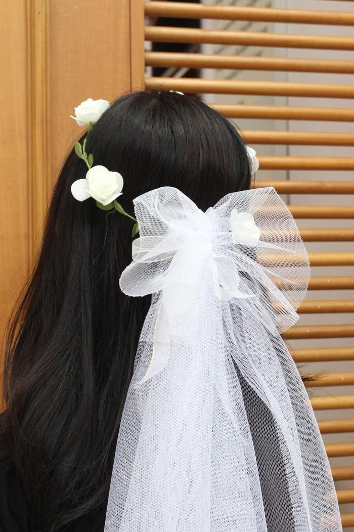 Veil Pengantin - Crown Pengantin - Crown bunga - Crown slayer tule - flowers crown premium