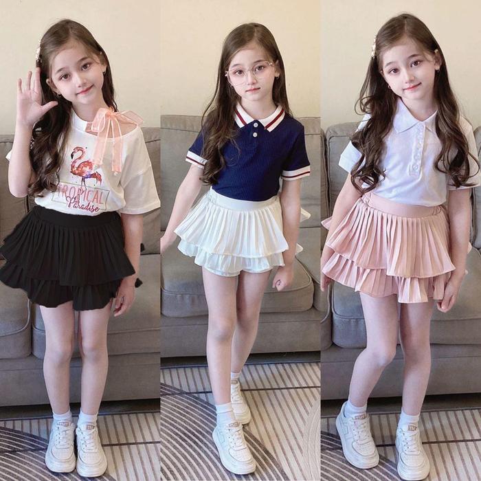 Rok Celana Anak Perempuan / Skort Anak Cewek / Skirt Pants Anak Premium / Rok Mini Model Korea Anak 