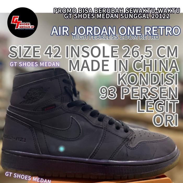 Air Jordan One High Fearless zoom retro size 42 insole 26,5 made China