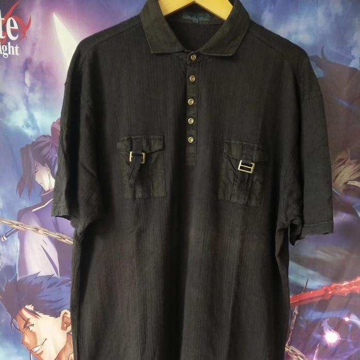 Poshboy Black Short Sleeve Shirt Kemeja Hitam