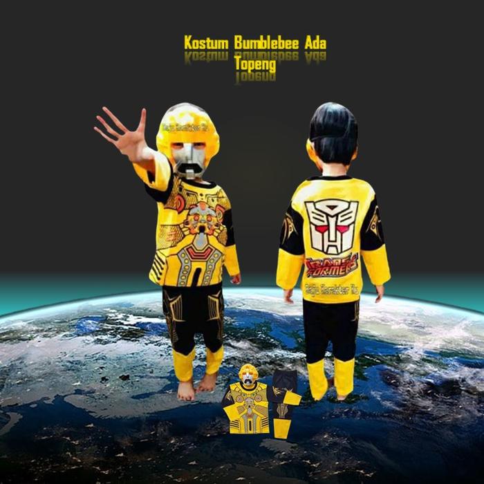 kostum anak robot bumblebee
