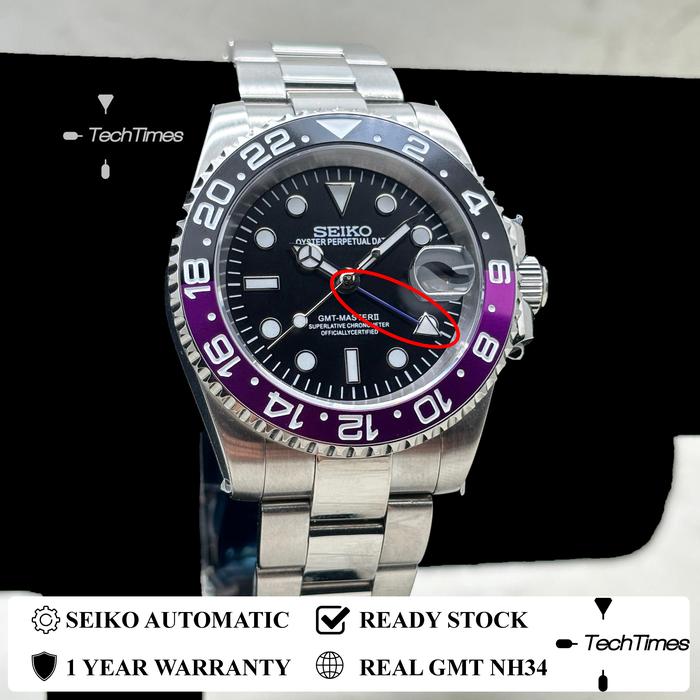 Seiko Mod Joker GMT NH34 Automatic Movement Seikomod NH34