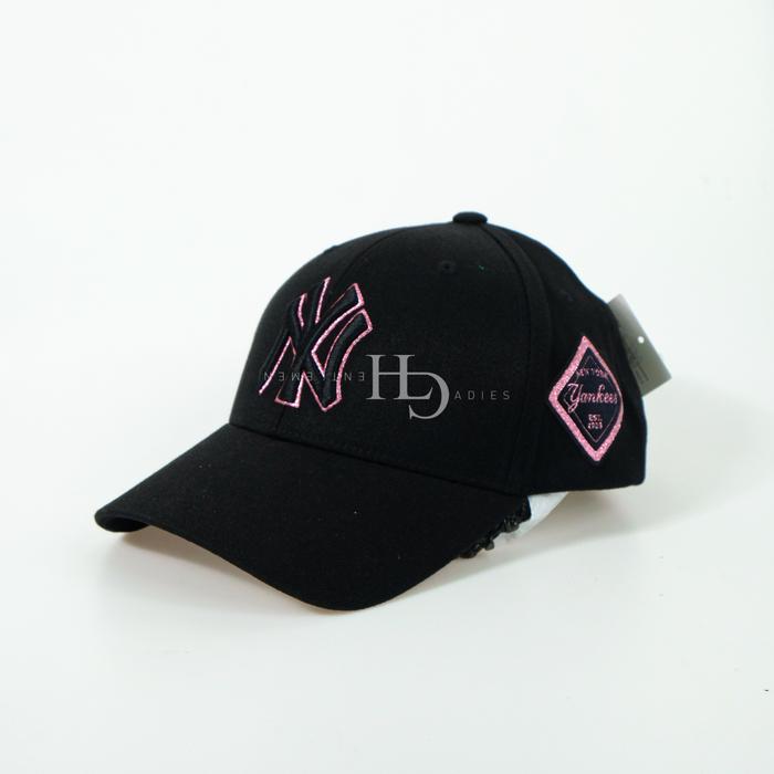 MLB NY Yankees Stamp Ball Cap Black/Pink (3ACP8501N-50BKS)