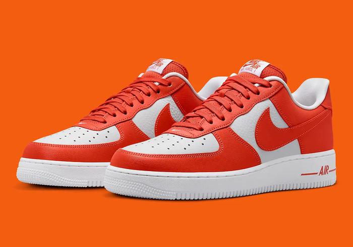 SEPATU SNEAKERS MENS NIKE AIR FORCE 1 `07 orange sport canvas