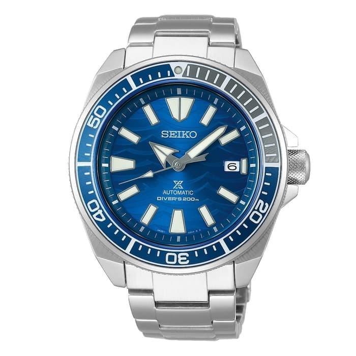 Seiko SRPD23#SRPD23#SRPD23K1#Jam tangan pria Seiko prospex Samurai Save The Ocean Great White Shark 