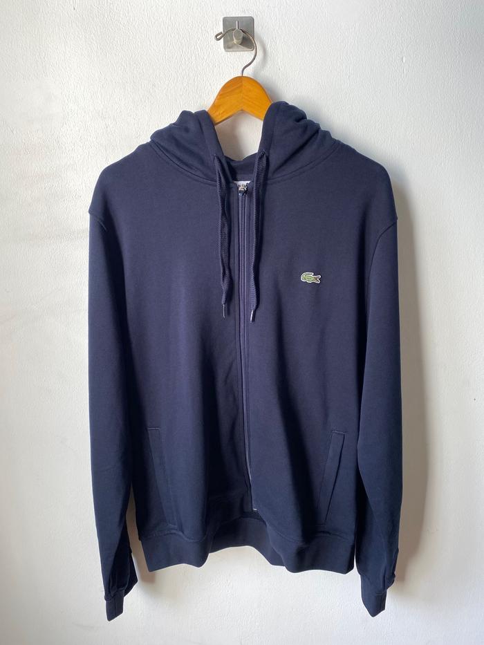 HOODIE ZIPPER LACOSTE SPORT SIZE XL NAVY SECOND PRELOVE