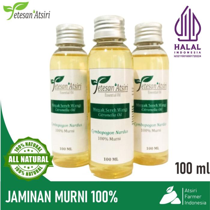 Minyak sereh wangi murni 100 ml minyak sereh 100 ml citronella oil
