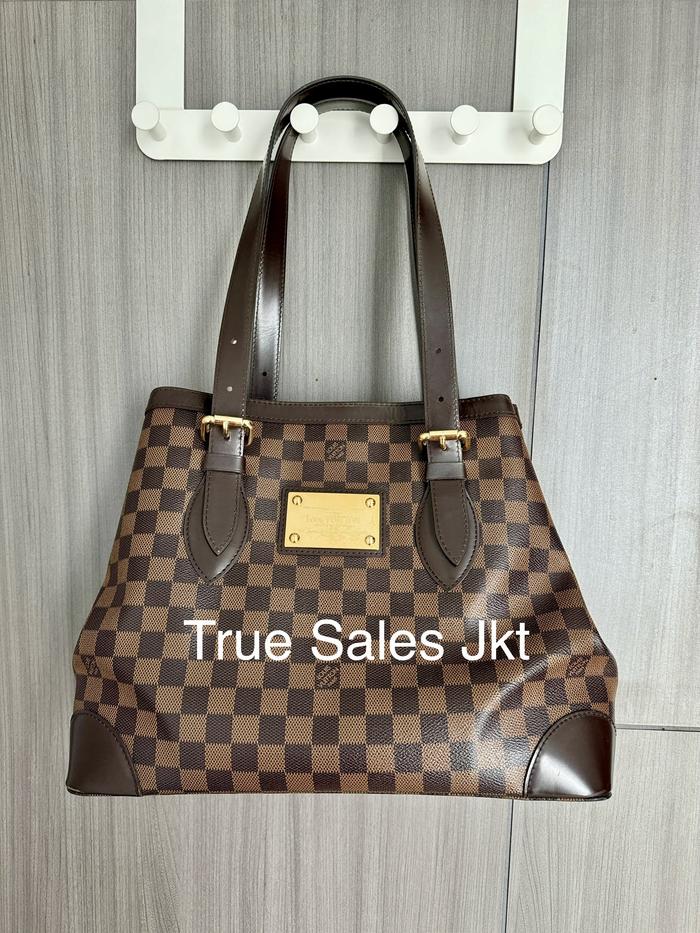 Preloved LV Hampstead Damier MM 2013 N51204 Authentic with Dust bag