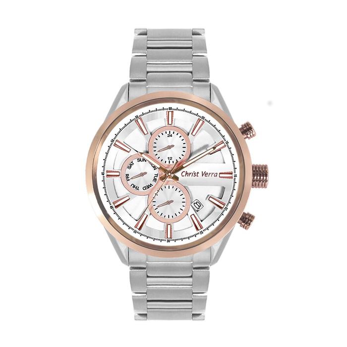 Jam Tangan CHRIST VERRA Pria Original CV 1017600G-14 SLV