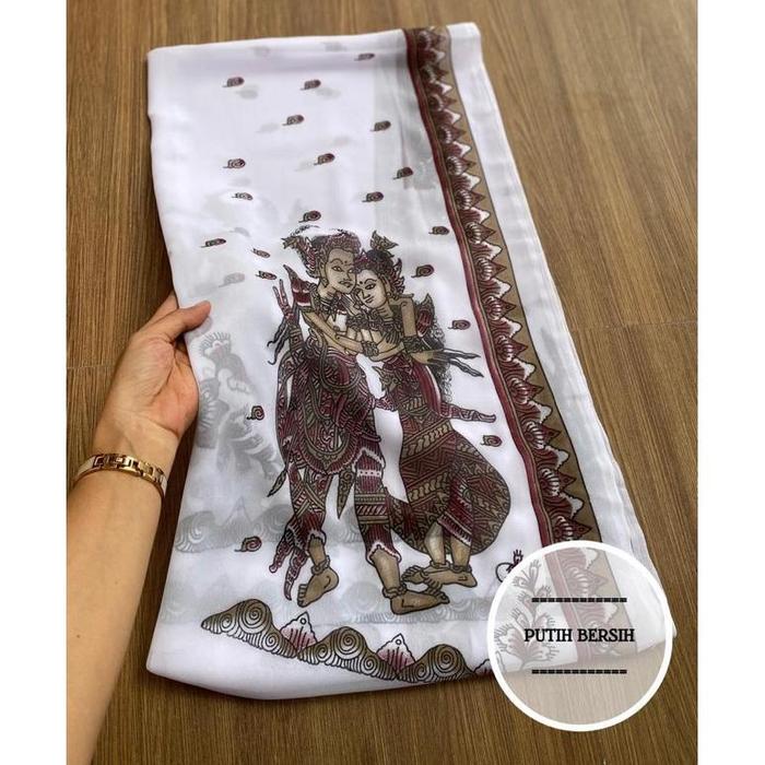 KAIN SUTRA LUKIS MOTIF WAYANG