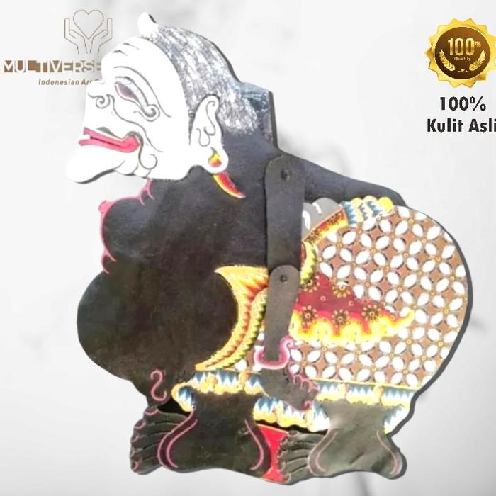 Wayang Alusan Kulit Sapi ASLI Semar Hitam Kualitas Halus Ukuran