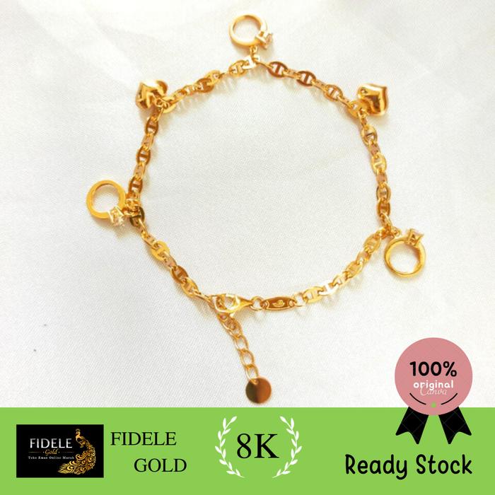 Gelang cincin fashion mainan emas muda toko surabaya 375 8k