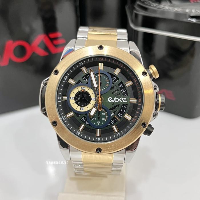 JAM TANGAN PRIA EVOKE EV 5002MA15-3GSV ORIGINAL