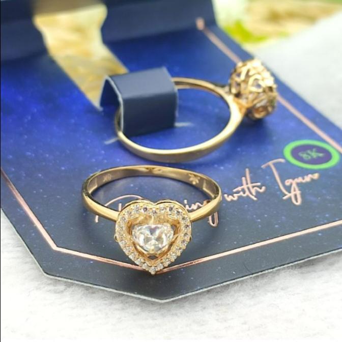 Cincin Emas Dancing with igun 375 8K Yellow Gold