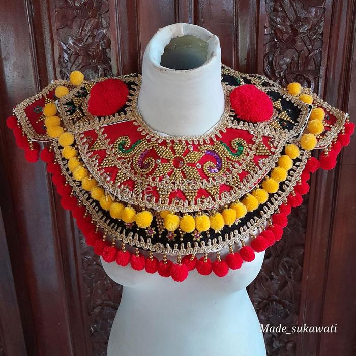 Badong kain mote manik Mute Hiasan Leher Tari Topeng Khas adat Bali