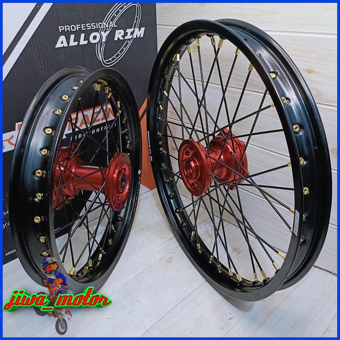 velg klx ring 16 19 TK racing plus tromol CNC scarlet MX series siap pasang