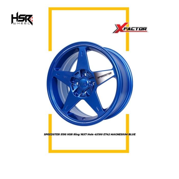 VELG MOBIL HSR R16 4X100 HSR SPEEDSTER R16X7 H4X100 ET 42 MAGNESIUM BLUE