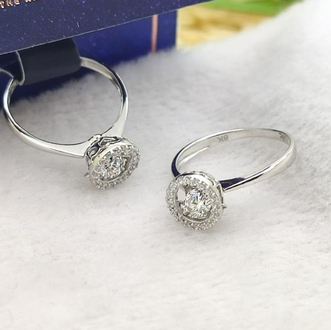 Cincin Emas Dancing with igun 375 8K whitegold